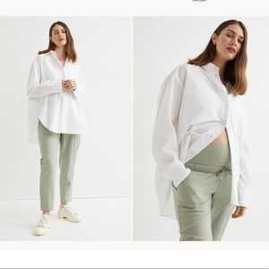 H&M MAMA linen-blend pants